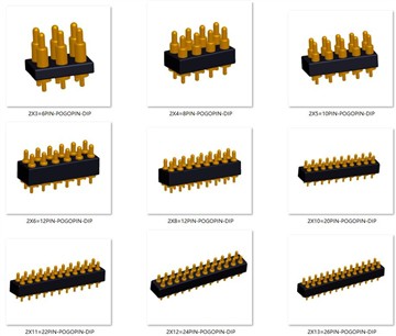 Двуредов пружинен съединител Pogo Pin